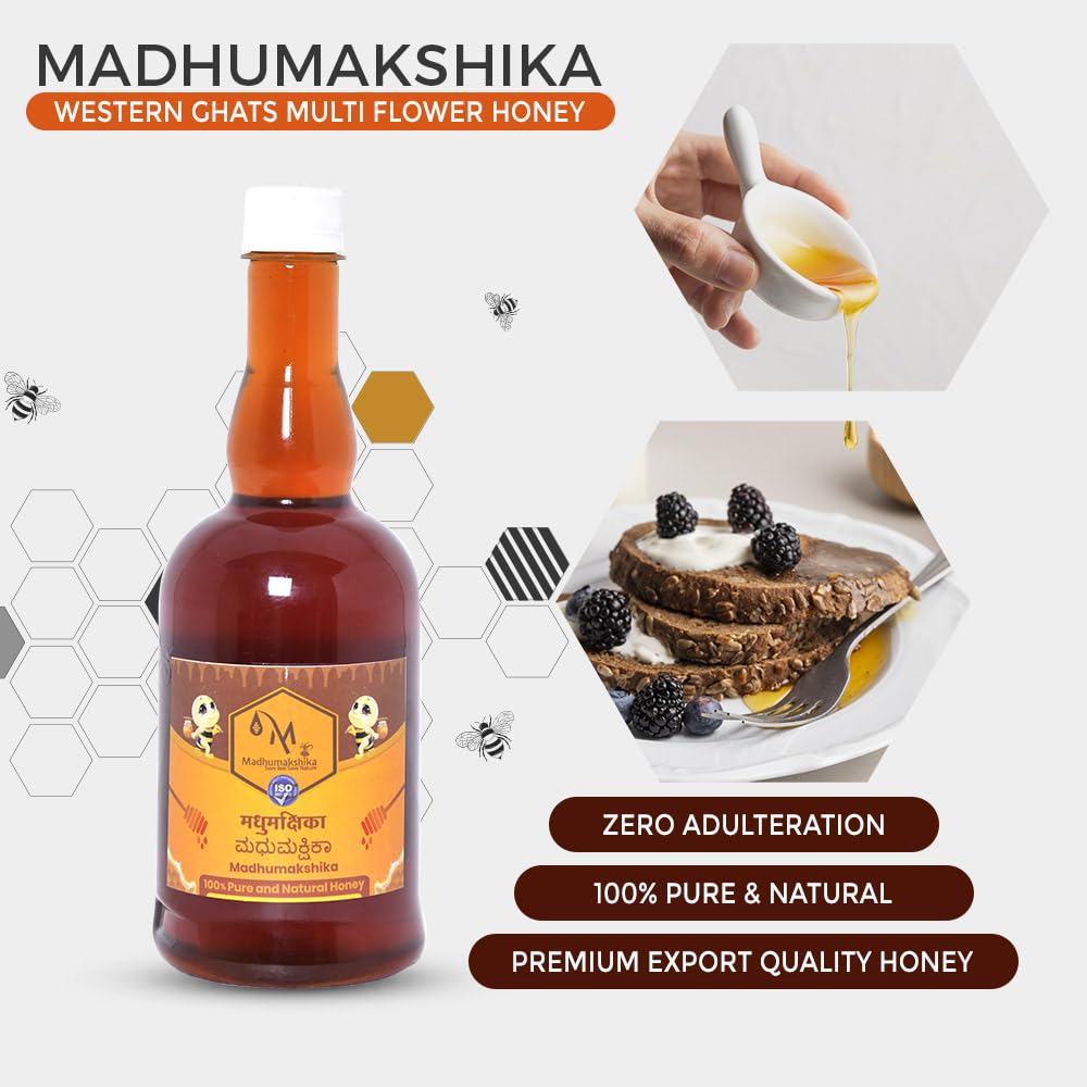 Madhumakshika 100% Pure Natural Honey 1L | Raw Unpasteurized Honey